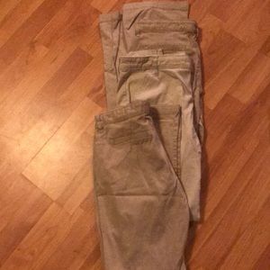 3 pairs long khakis old navy school uniform